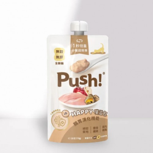 Push! 噗滋包 貓咪機能主食肉泥 110g 雞肉鵪鶉 腸胃消化 PUSH006